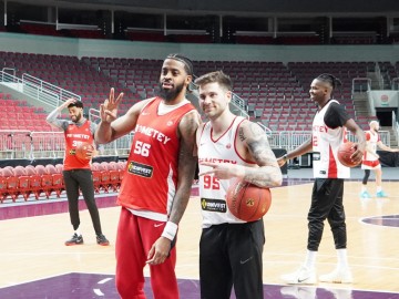 Тренування Прометея напередодні гри з БК Ховентут. EuroCup